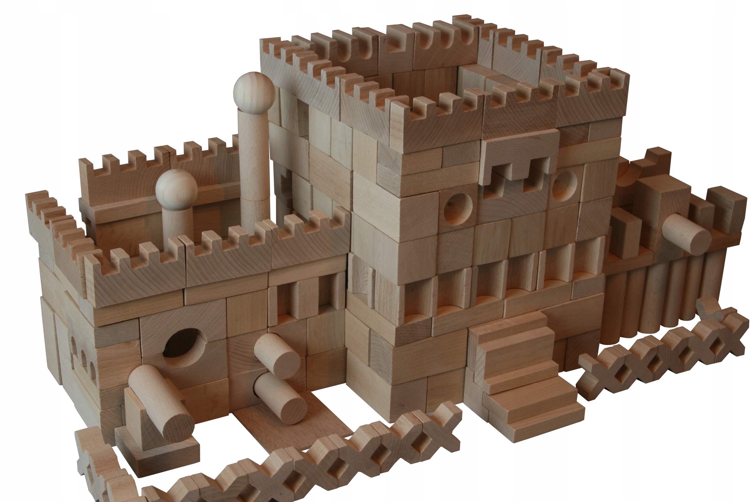 KLOCKI DREWNIANE 220szt XL+LITERKI GRATIS zabawki