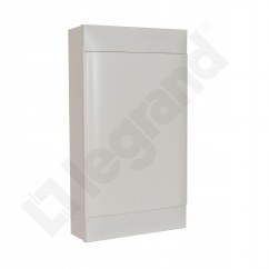 Nástěnný rozvaděč Practibox S 3x12 s bílými dveřmi (36 modulů)