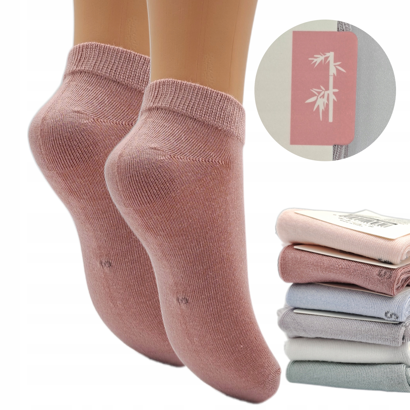 SKARPETKI STOPKI DZIECIĘCE BAMBUSOWE DZIEWCZĘCE 5x Rozmiar EU 31-34