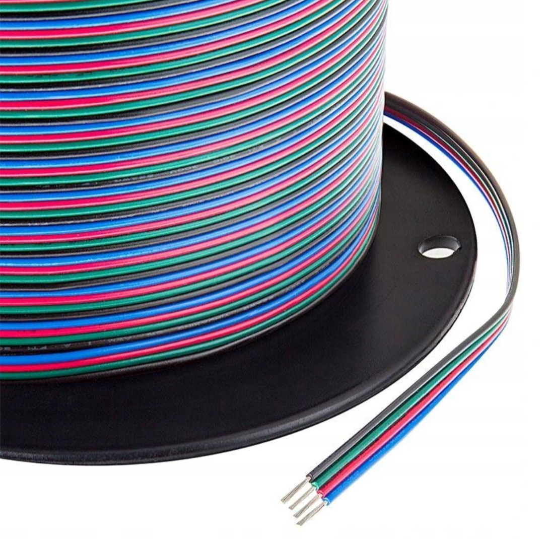 

Przewód kabel 4-żyłowy do taśm Led Rgb 4x0,35mm 1m