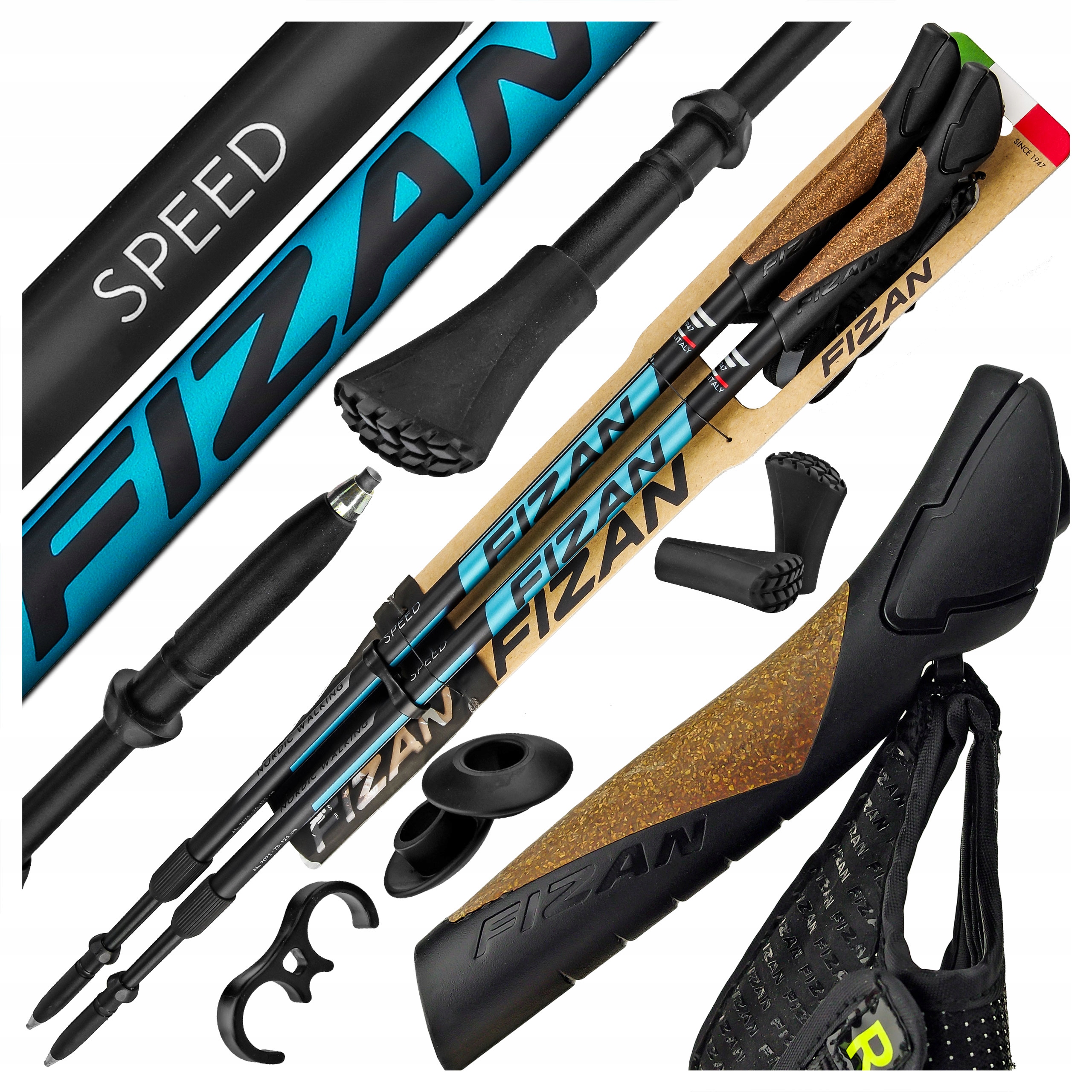 Lekkie Kijki Kije Nordic Walking Fizan Speed Ocean Regulowane Do Chodzenia