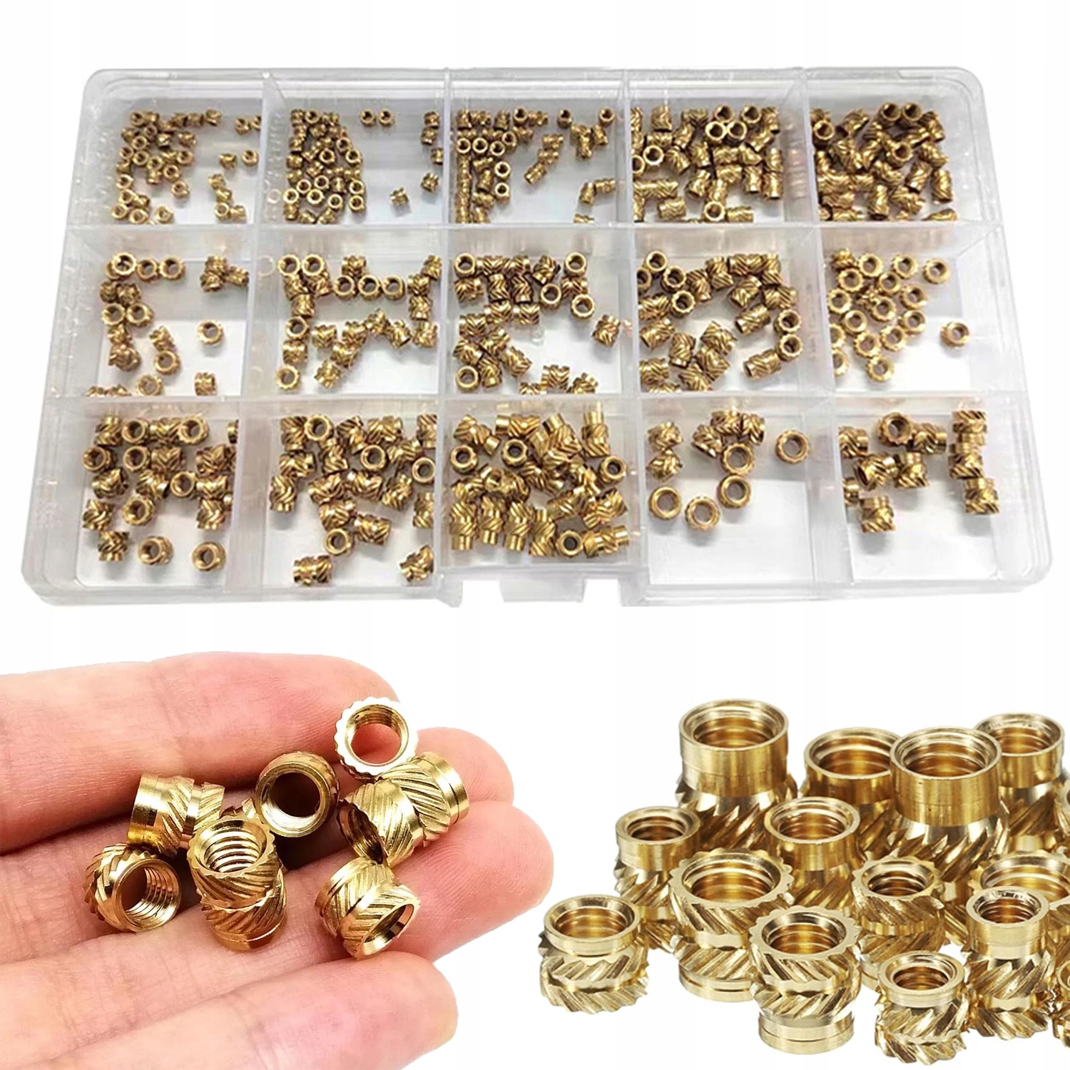 Insert wkładka gwintowana M2, M3, M4 zestaw 330 szt.