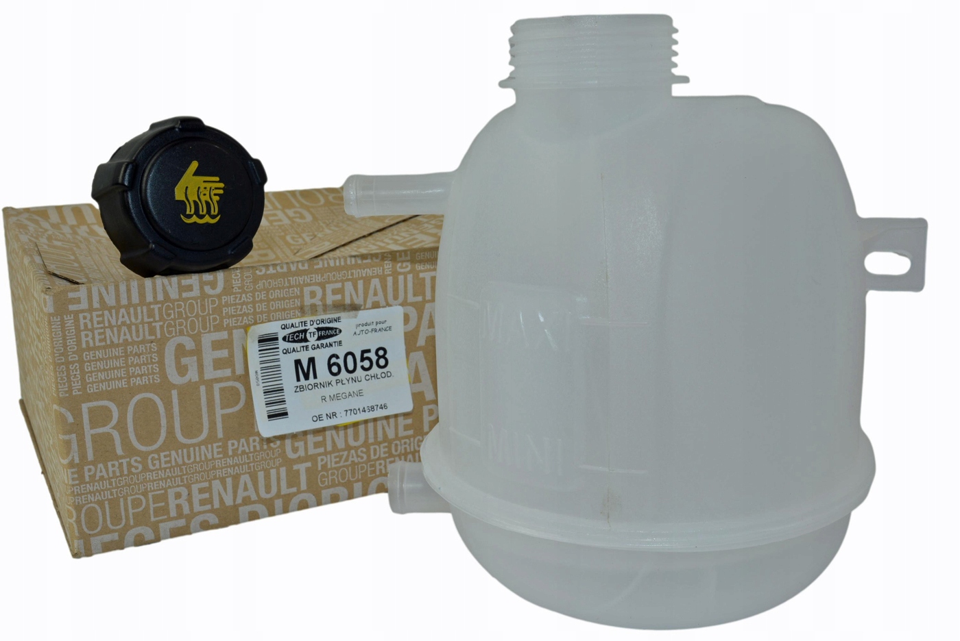 ZBIORNICZEK WYRÓWNAWCZY + KOREK CLIO II KANGOO I DUSTER I LOGAN I SANDERO I