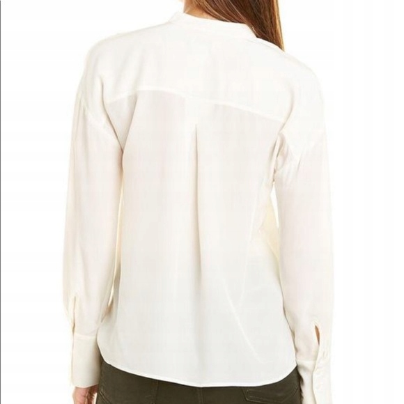 Koszula z jedwabiu Club Monaco XL Dekolt kołnierzyk