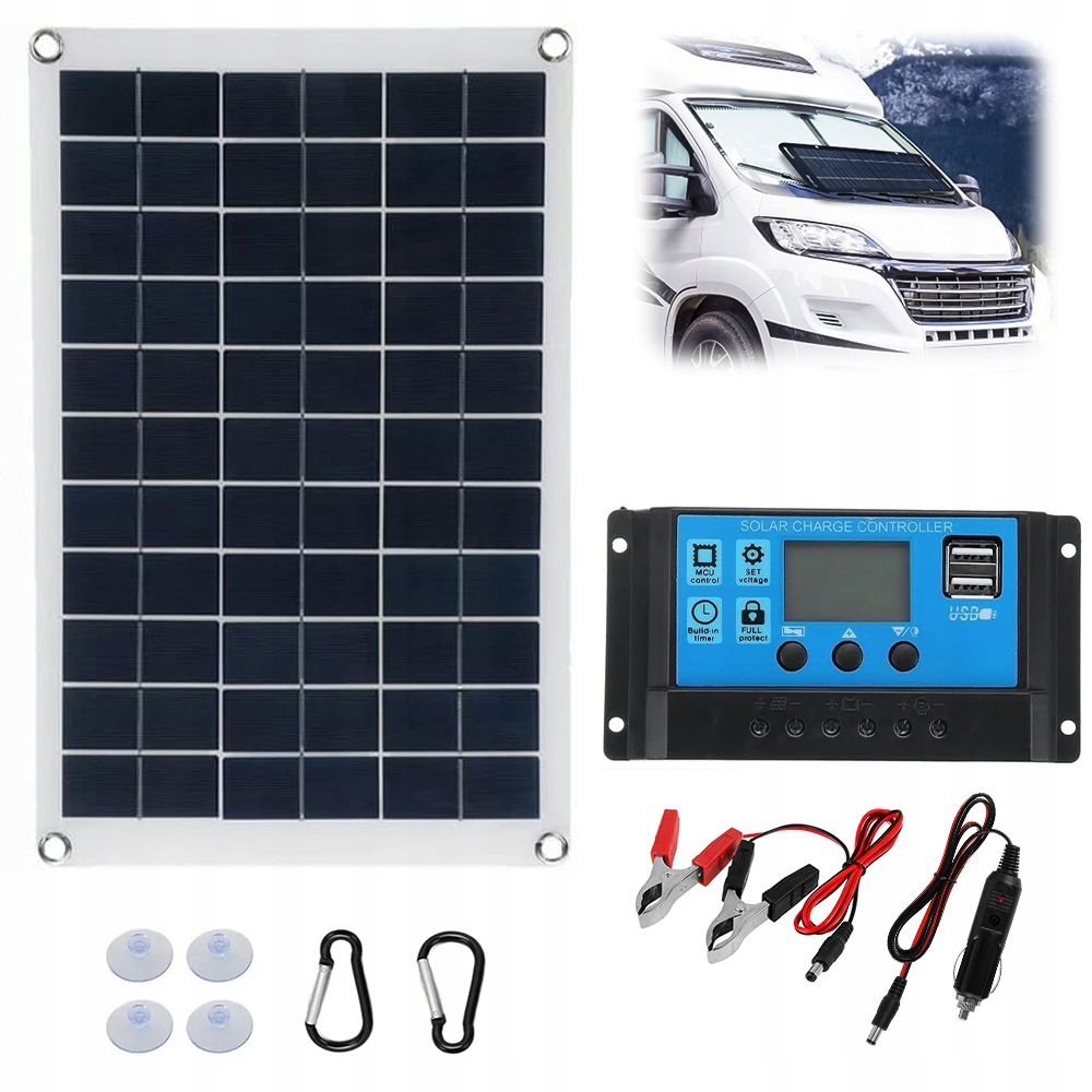Przenośna ładowarka słoneczna 20W 100A Usb do telefonu i samochodu