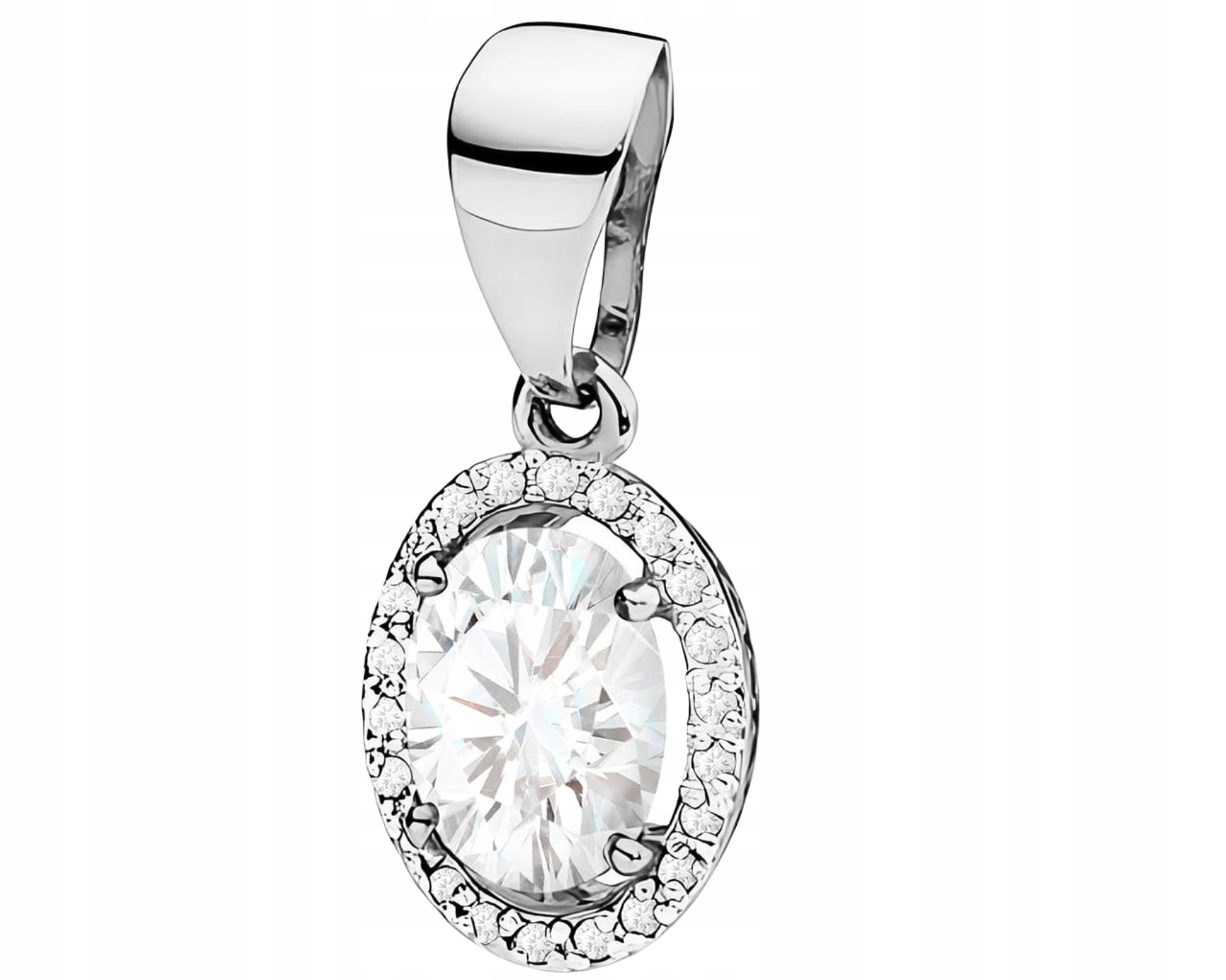 Bílé Zlato Přívěsek S Laboratorními Diamanty Drť 585 14K Dárek