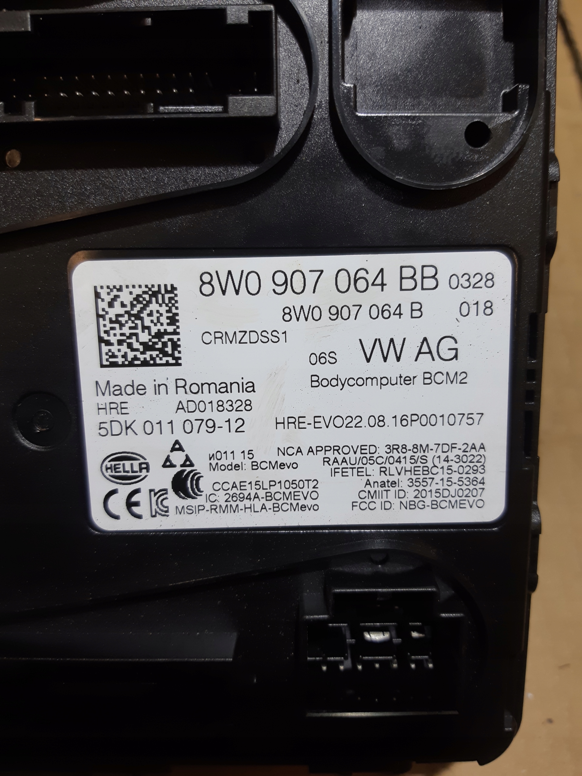 AUDI A4 B9 modul Vezerlő egység KOMFORTU 8W0907064BB