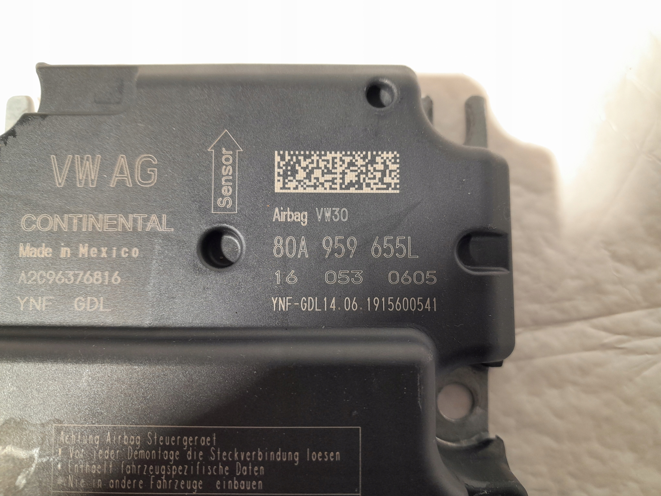 AUDI Q5 II module control unit airbag USA 80A959655L
