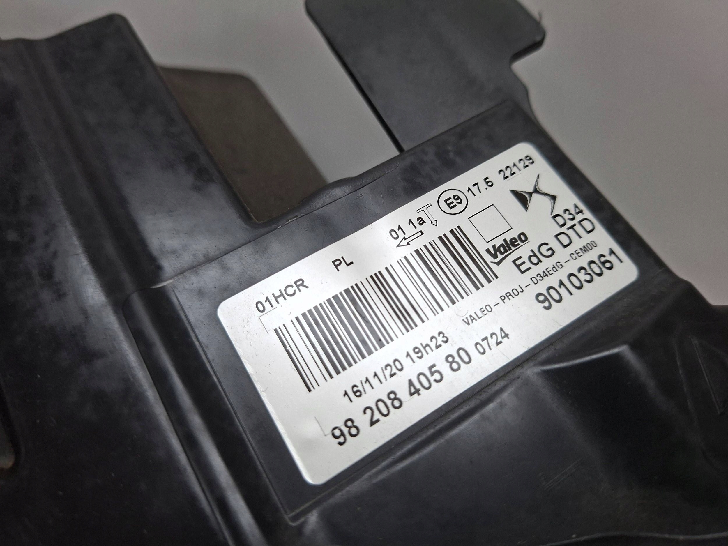 light front right 9820840580 CITROEN DS3 CROSSBACK 2019