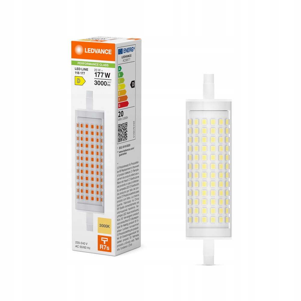 Led žárovka R7s 20W 177W 3000lm 3000K Teplá 300° Ledvance