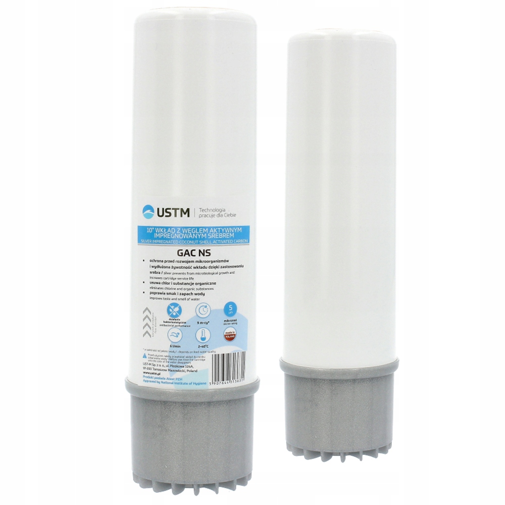 

Filtr do wody Wkład 10' z Nanosrebrem Ns Ustm Blok