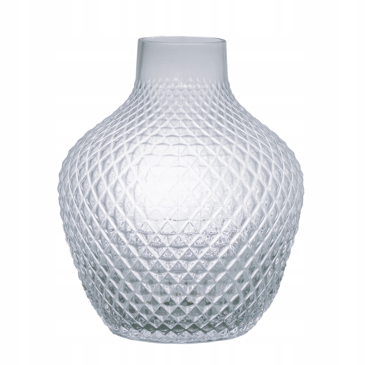 Váza Gron skleněná průhledný, průměr 19 Cm