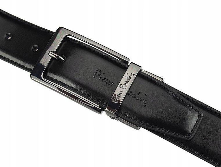 Pierre Cardin pásek pánský 130 cm kožený oboustranný černý, tmavě modrý