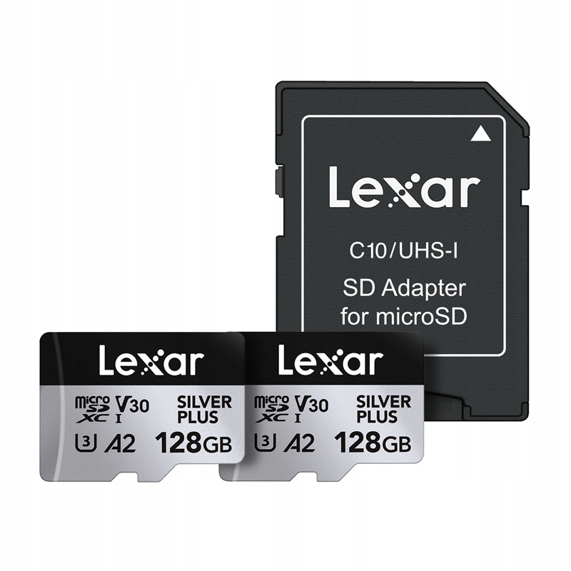 Lexar Zestaw 2 Kart Pamięci Micro Sdxc 128GB Uhs-i Zapis 150 MB/s Adapter
