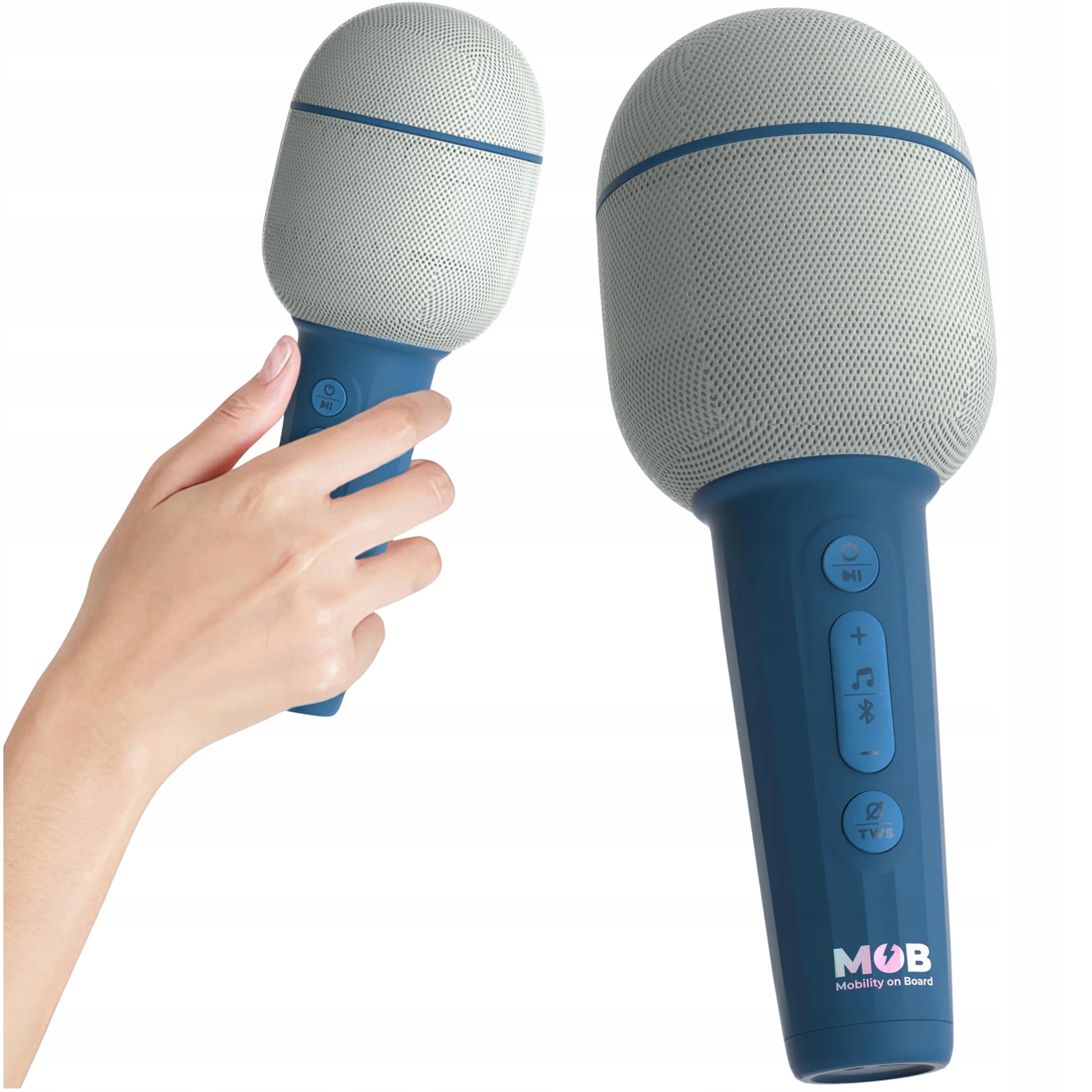 Bezdrátový mikrofon Mob Groovy Karaoke Mikrofon Modrý