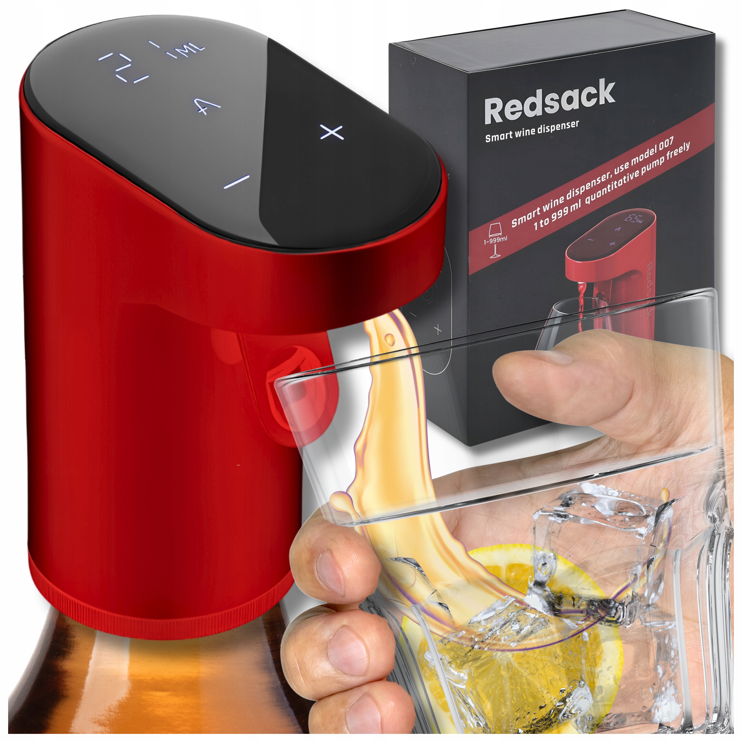 Elektrický Nálevk Na Víno S Aerátorem LCD displej Redsack Szwagromat