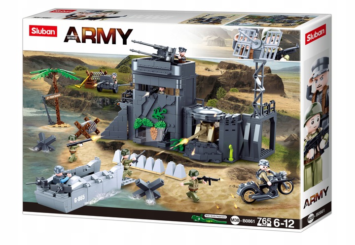 

Klocki Sluban Army Twierdza Bunkier Desant 765 El