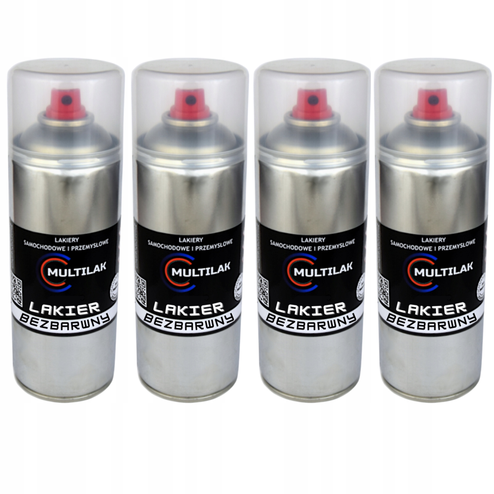 4x Bezbarvý lak Klar ve spreji Multilak 400 ml