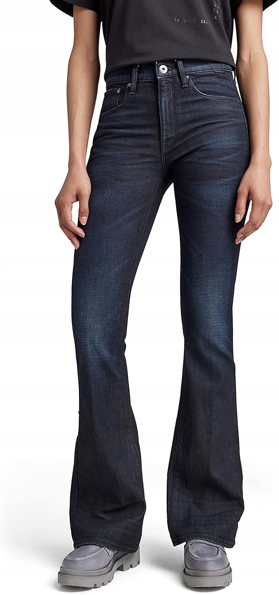 G Star Raw Tmavé Dámské Džíny S Vysokým Pasem Úzké Nohavice 31/32 6FA