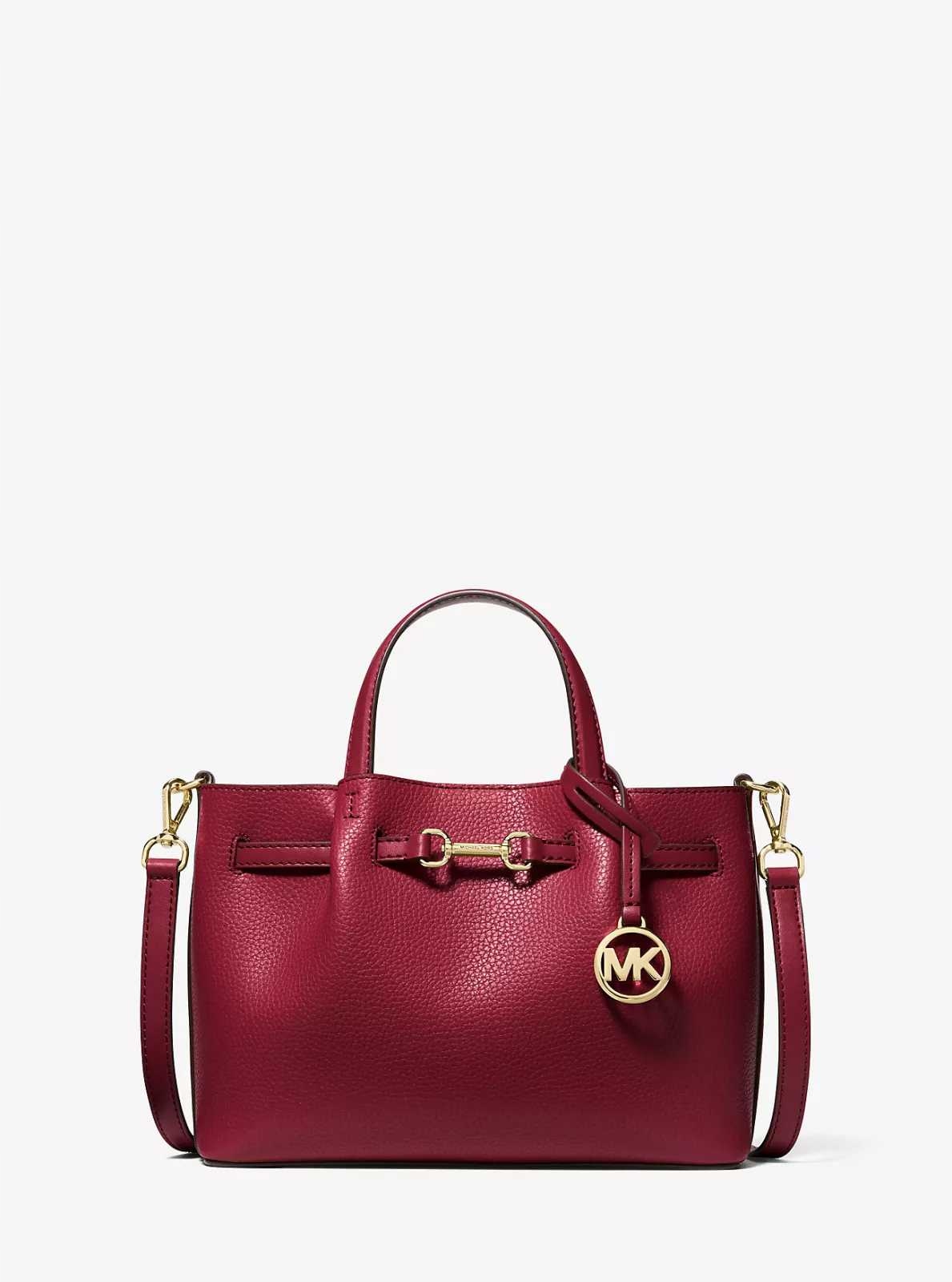 Michael Kors dámská kožená kabelka Carson Small vínová