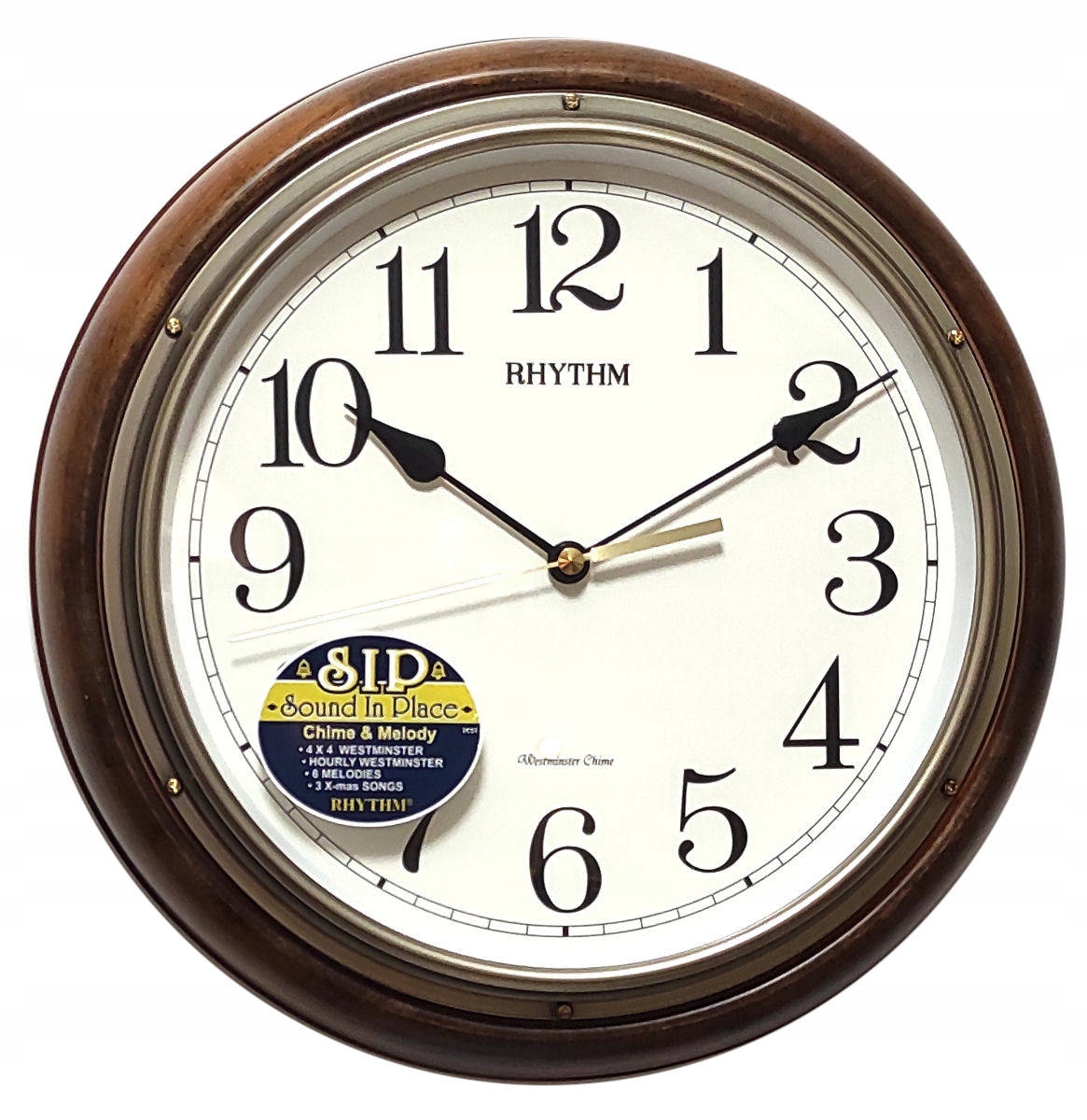 Nástenné Hodiny Rhythm 32 cm Westminster Melodie 722