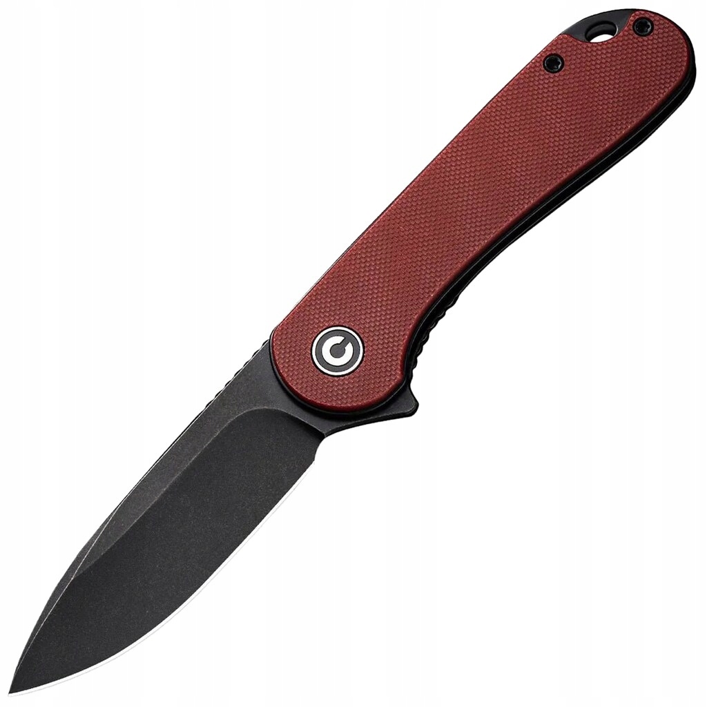 Nóż składany z klipsem Edc Civivi D2 Elementum Flipper C907A-1 Burgundy G10