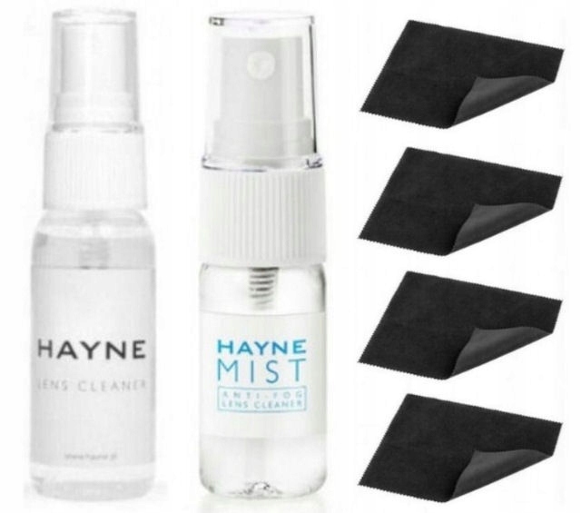 ZESTAW DO OKULARÓW Hayne Lens Cleaner 30ml + Mist 15ml + 4 x Ściereczka