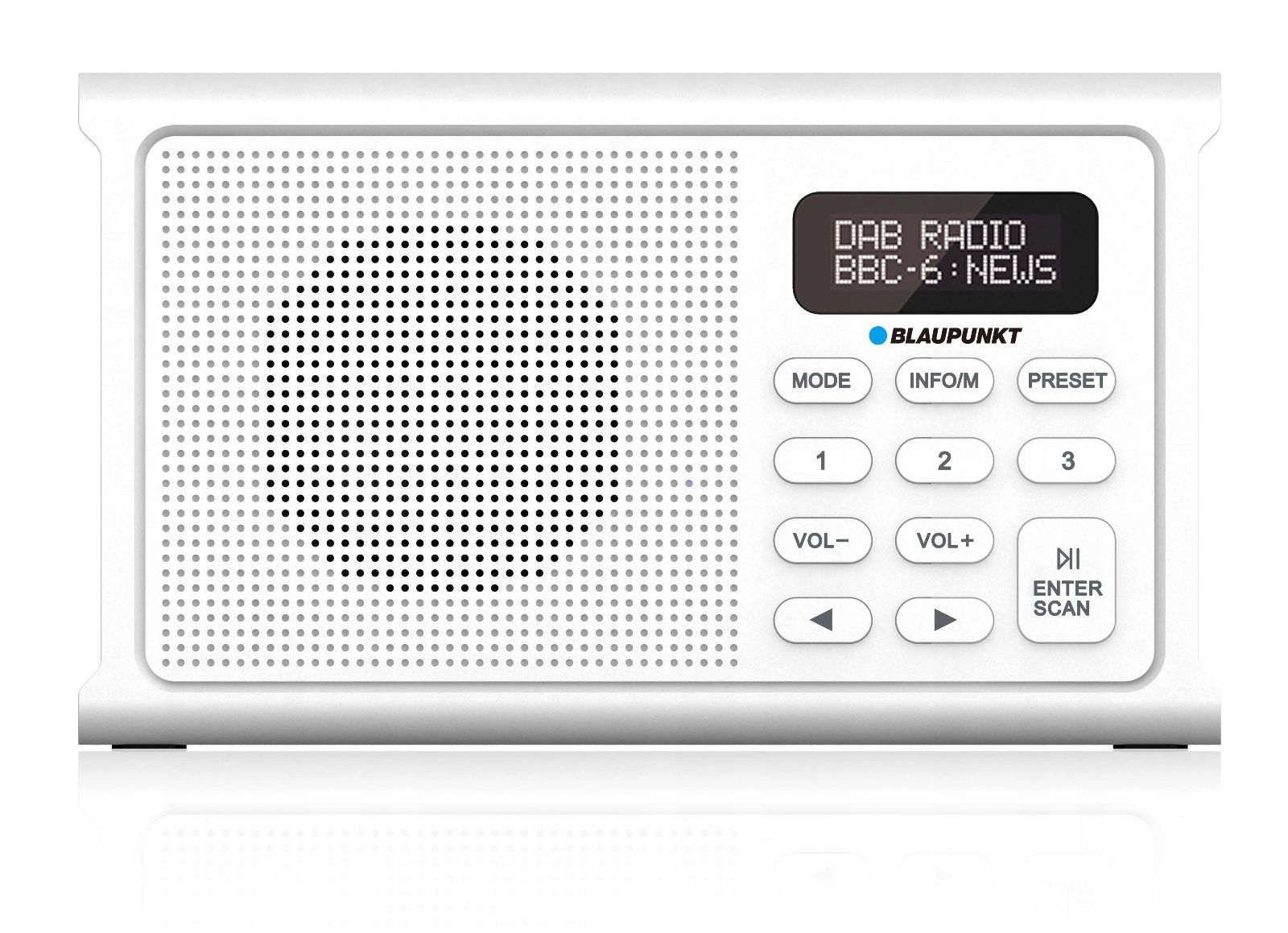 Blaupunkt DR3WH Přenosné bateriové rádio Dab+ MP3 Bluetooth budík