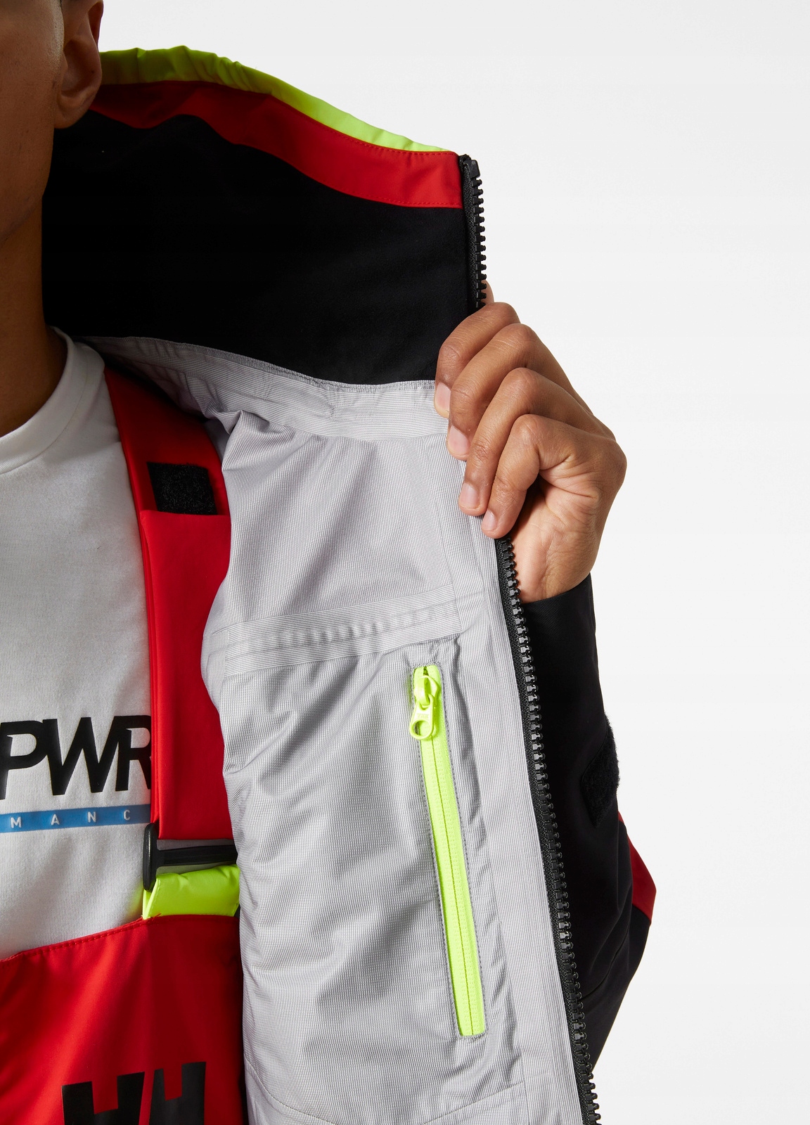 Kurtka męska HELLY HANSEN AEGIR RACE 34201 222 Kolor dominujący pomarańcze i czerwienie