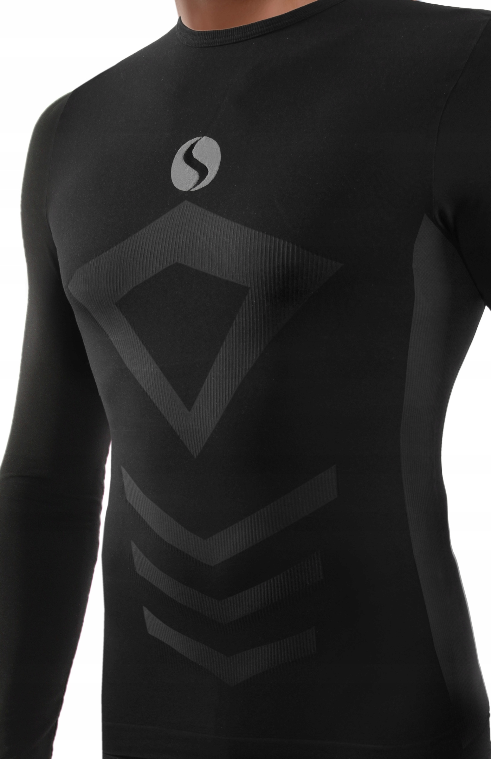 Sesto Senso Koszulka Sportowa Termoaktywna Długi rękaw L/XL Czarna
