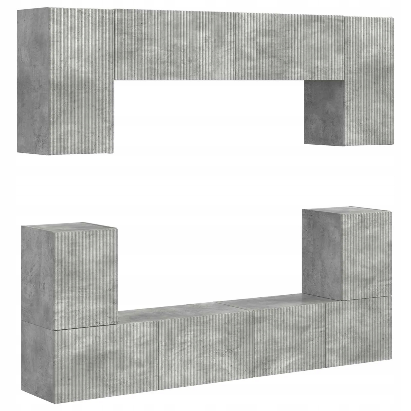 Zestaw szafek Rtv 5 pcs Betonowy szary Materiał drewnopochodny