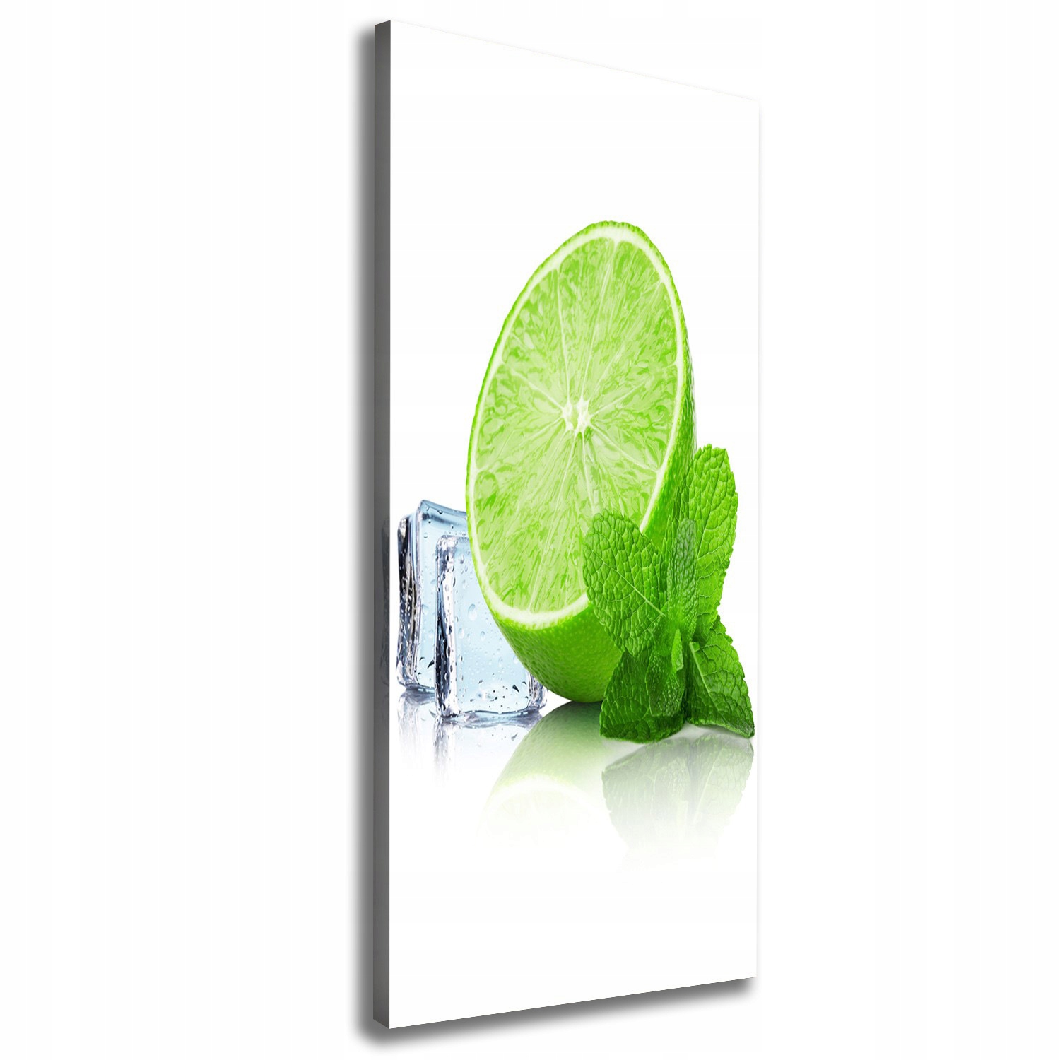 

Foto obraz na płótnie Limonka i lód 50x125 cm