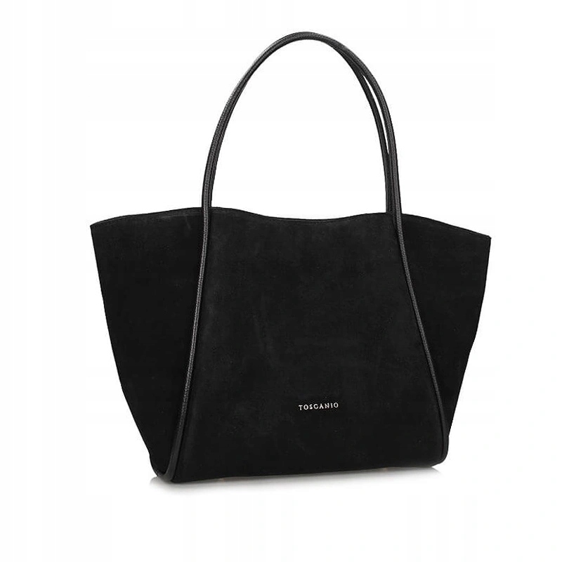 Dámská kabelka Toscanio G161 černá vyztužená se dvěma popruhy
