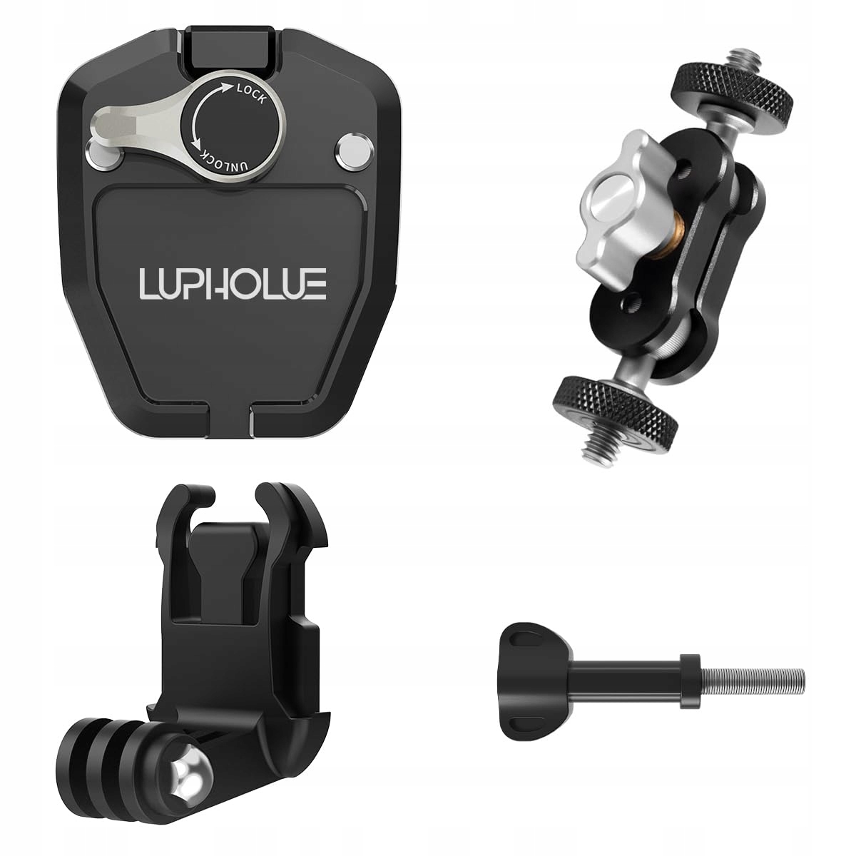 Uchwyt Clip na Szybę Motocyklową do GoPro Insta360 DJI Smartfon Lupholue — miniatura 7