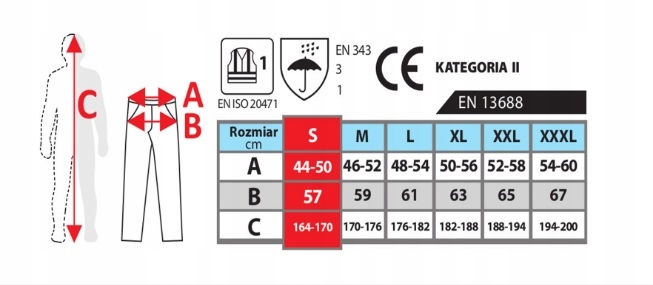 Ocieplane spodnie robocze ODBLASKOWE żółte r.XL Rozmiar XL