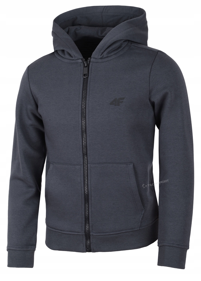 4F OCIEPLANA CHŁOPIĘCA BLUZA ROZPINANA Z KAPTUREM / rozm 164