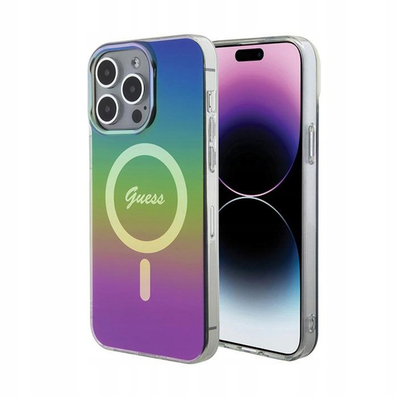 Guess IML Iridescent MagSafe – Pouzdro pro iPhone 15 Pro Max (barevné)