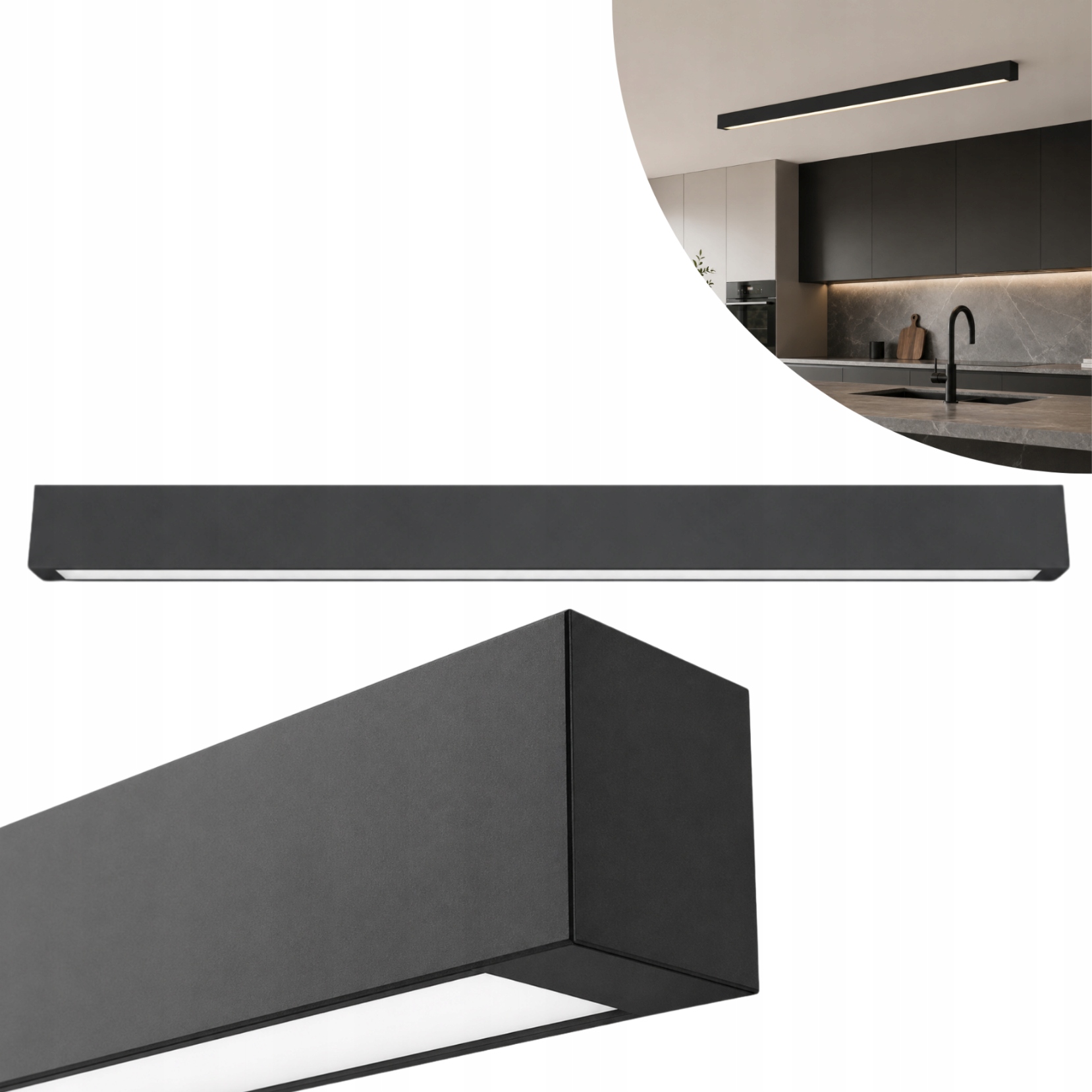 Light Prestige Stropná lampa Ibros XL Led 36W čierna IP44 3000K
