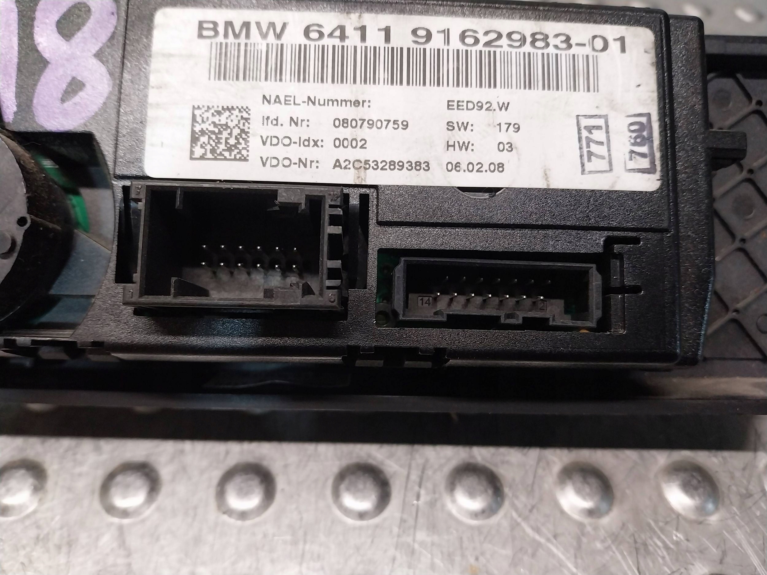PANEL Bouches buses Climatisateur air conditionné 9162983 BMW E81 E82 E84 E87 E88 E90 E91 E92 E93
