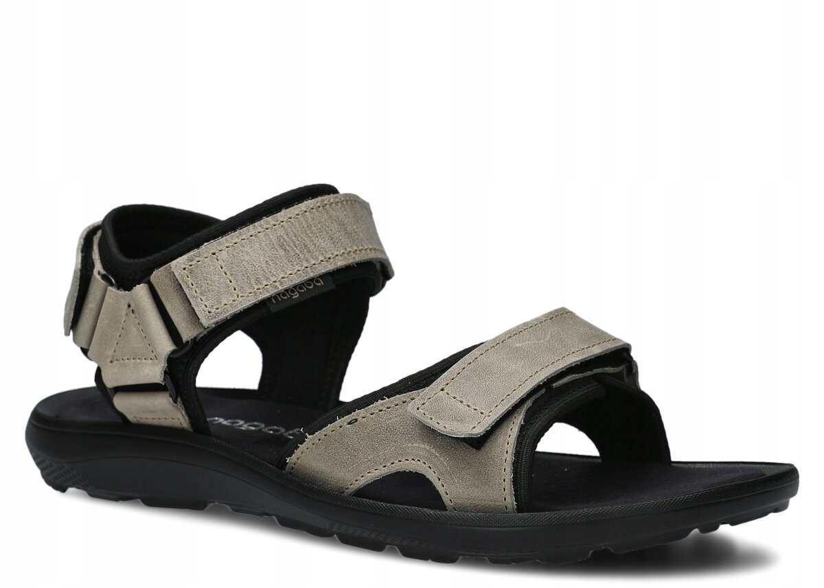 Pánské Kožené Sandály Krémové Nagaba 267 Pohodlné, Polské 41