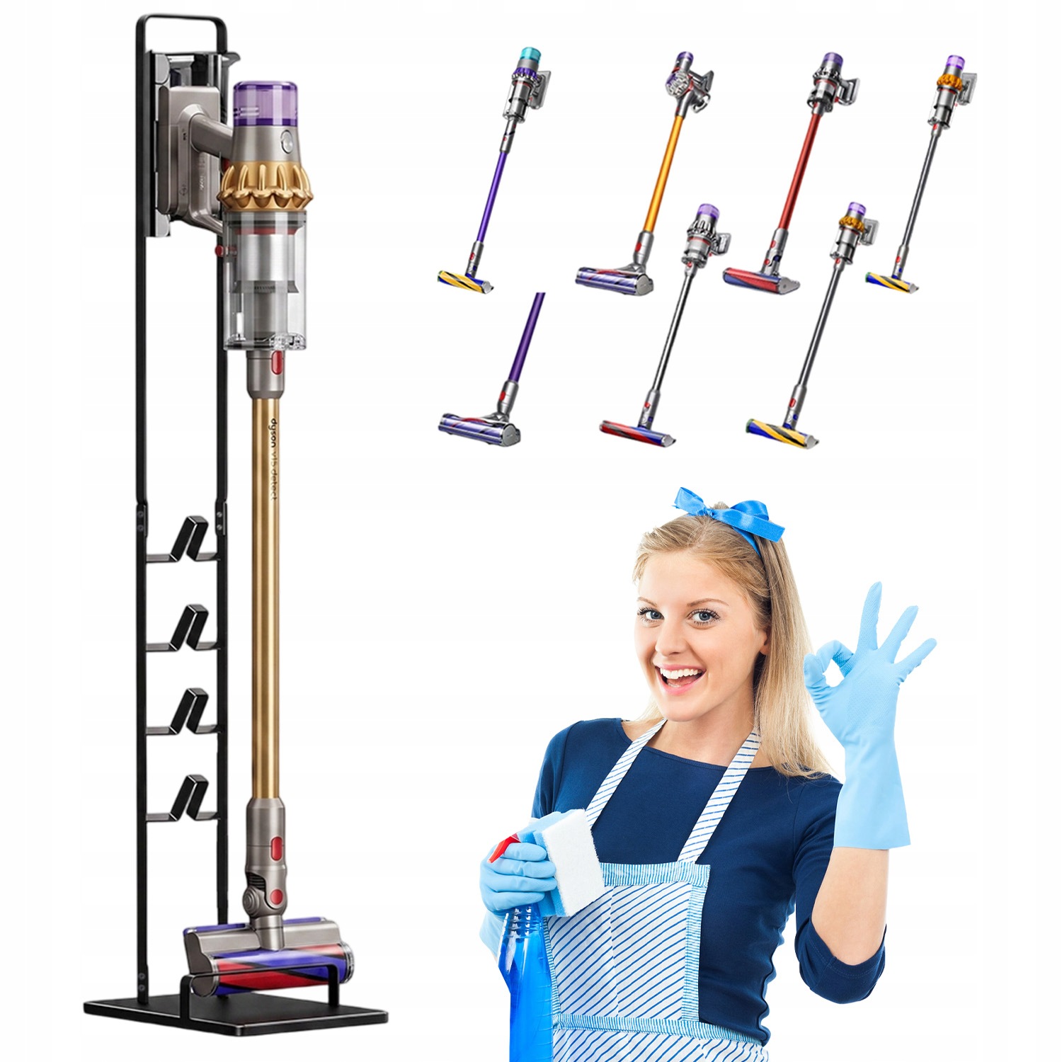 Kovový Stojan Pro Vysavač Dyson V15 V12 GEN5 V11 V10 V8 V7 127 CM