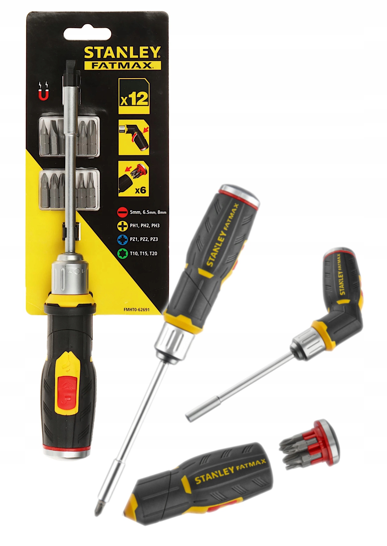 Wkrętak Stanley Fatmax z bitami 12 el FMHT0-62691