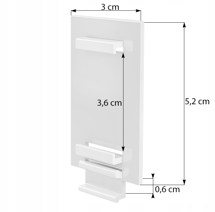 PŁYTKA MONTAŻOWA DO ROLETY ROLET DZIEŃ I NOC Rodzaj haczyk