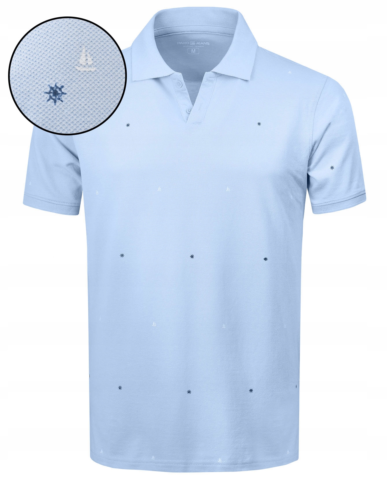polokošile Pánské Modré Hrubá Bavlna Complex Elegantní Pako Jeans