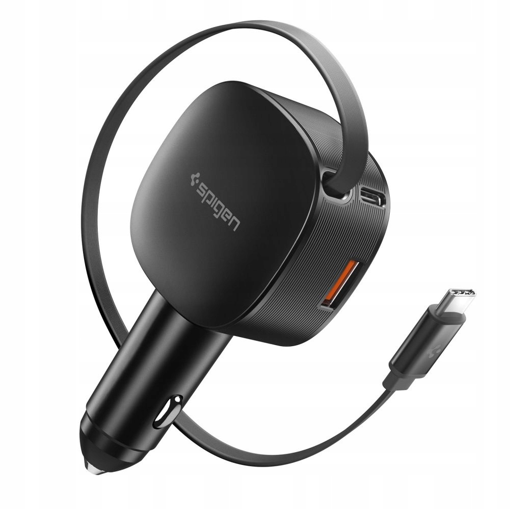 Spigen Rychlá Nabíječka Do Auta Automobilová Rozbalovací Navíjecí Kabel