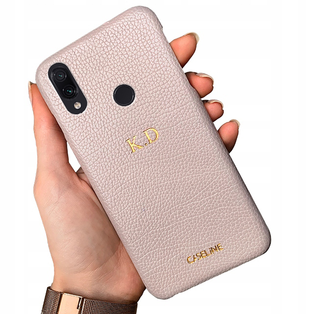 

Etui Monogram do Redmi Note 7 inicjały + Szkło