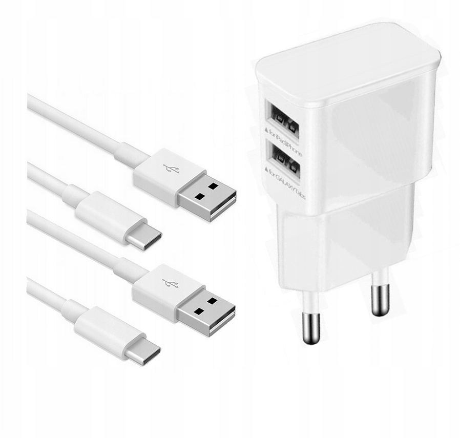 

Ładowarka Typu C Do Samsung Huawei Xiaomi 2xKABEL