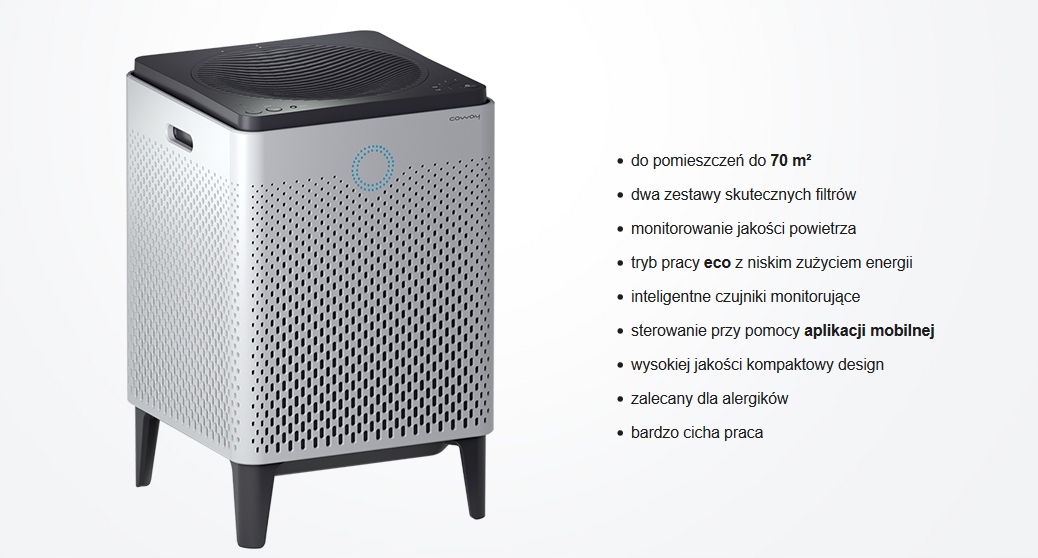 Oczyszczacz powietrza Coway Airmega Poziom hałasu 22 dB