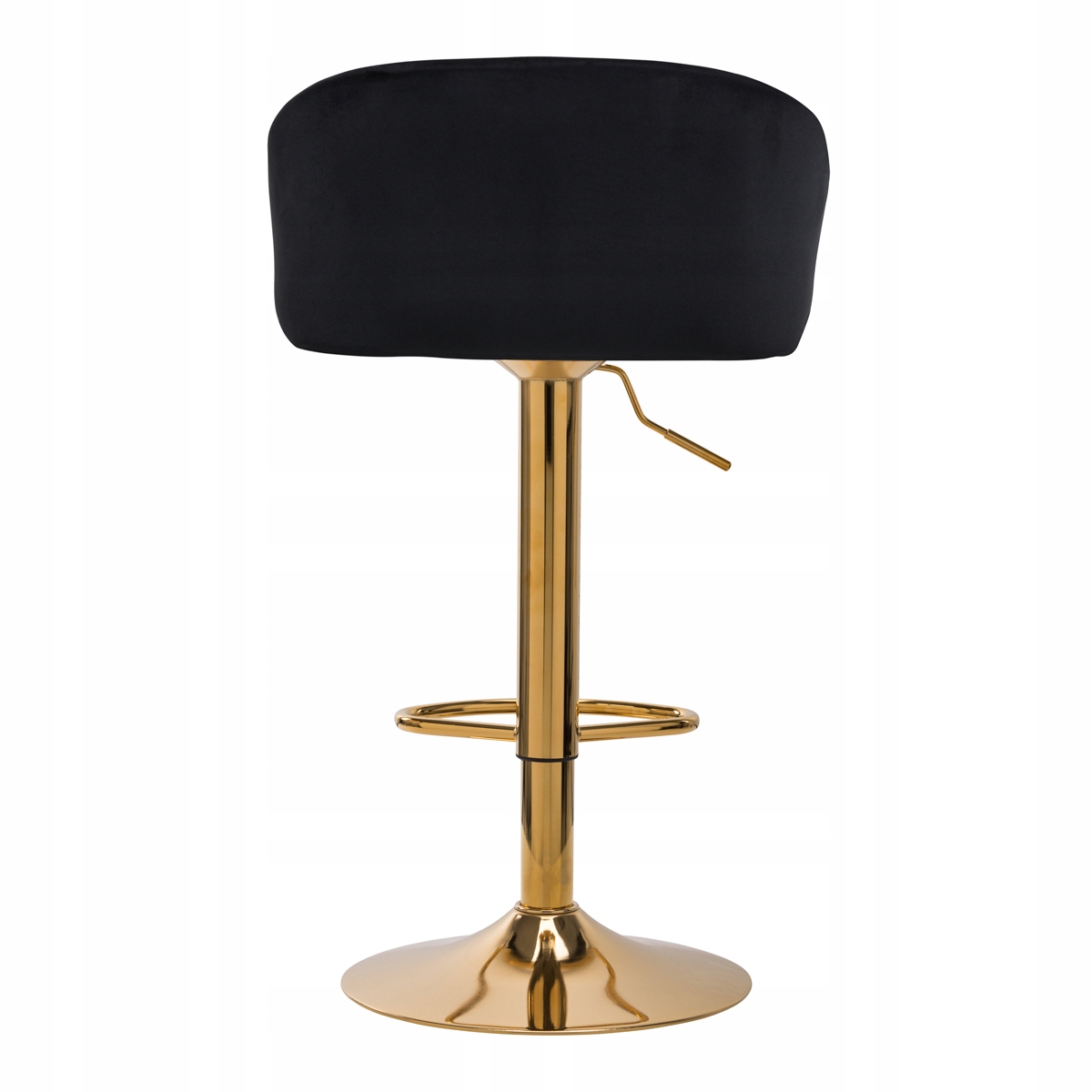 4Rico Hoker barowy QS-B16g aksamit czarny Wysokość mebla 80 cm