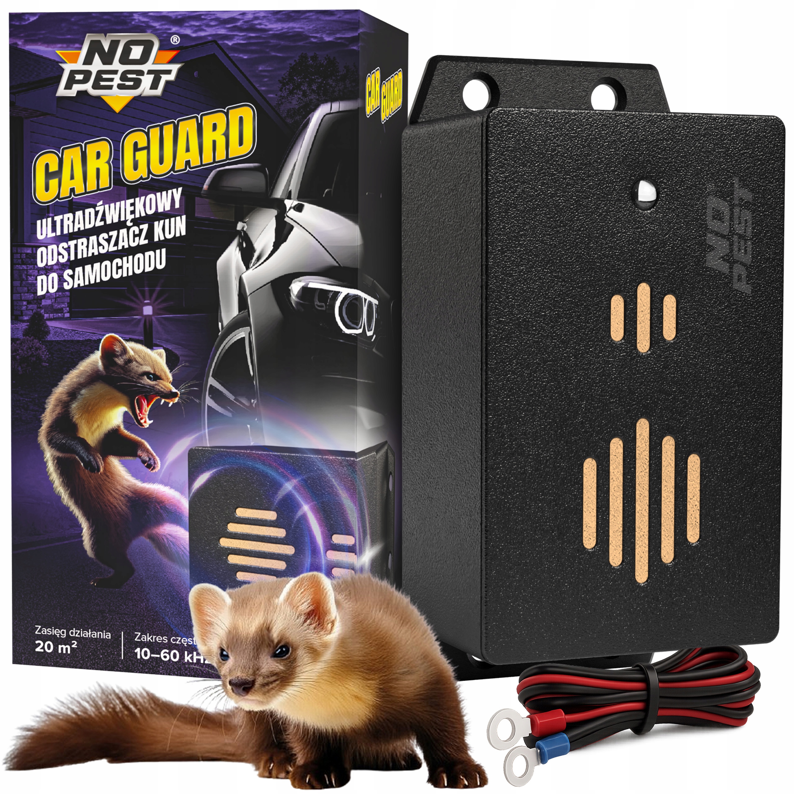 Automobilový Odpudzovač Kún A Myší Ultrazvukový Car Guard No Pest